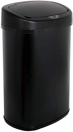 Payhere Kitchen Trash Can for Bathroom Office Home, Powered by Batteries (not Included) (13 Gallon Trash Can (Black))