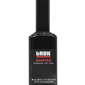 bROK Products 32935 1-1/4" to 2" Receiver Adapter, 6" Length, Black Powdercoat