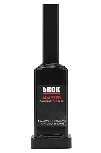 bROK Products 32935 1-1/4" to 2" Receiver Adapter, 6" Length, Black Powdercoat