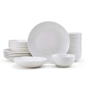 studio nova porcelain 18-piece dinnerware set, service for 6, alexis