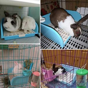 Hamiledyi Large Rabbit Litter Box Corner Bedding Box Chinchilla Toilet Trainer Square Potty Pet Pan for Adult Guinea Pig, Galesaur.Ferret and Other Animals