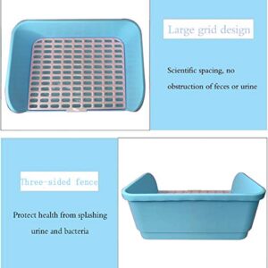 Hamiledyi Large Rabbit Litter Box Corner Bedding Box Chinchilla Toilet Trainer Square Potty Pet Pan for Adult Guinea Pig, Galesaur.Ferret and Other Animals