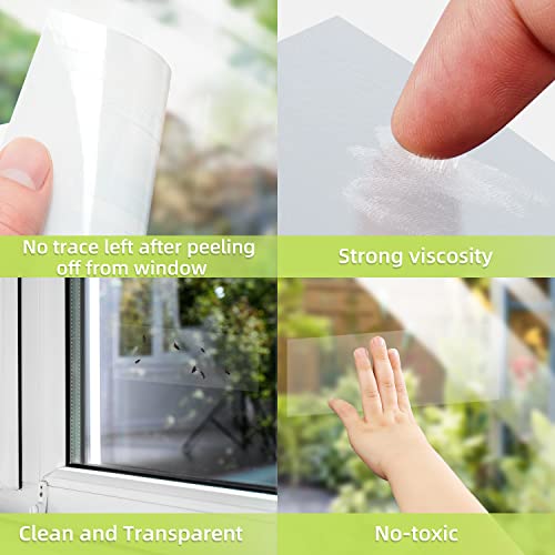 Kensizer 30-Pack Window Fly Traps for Indoors, Fly Paper Sticky Strips, Fly Catcher Clear Windows Trap for Home, House Fly Killer Lady Bug Traps