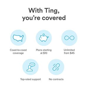 Ting Mobile Sim Card kit for Unlocked Phones - Bring Your own Compatible Phones - Unlimited Talk & Text Plan Starts at $10/Month