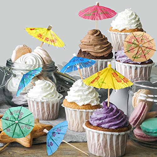 BLUE TOP Cocktail Umbrella Parasol Picks 4 Inch Pack 144 Assorted Colors,Drink Umbrella Toothpicks for Drink&Food, Decorative toothpicks for Party,Hotel, Restaurant,Tiki Bar,Hawaiian Party,Labor Day