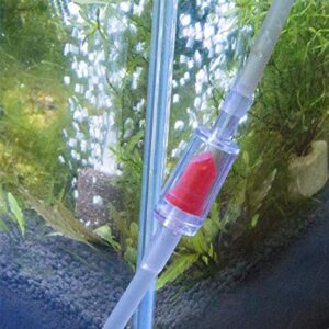 E-outstanding 26ft 3/16 Standard Aquarium Clear Flexible Silicone Airline Tubing with 5PCS Non-Return Check Valve for Fish Tank Air Pump