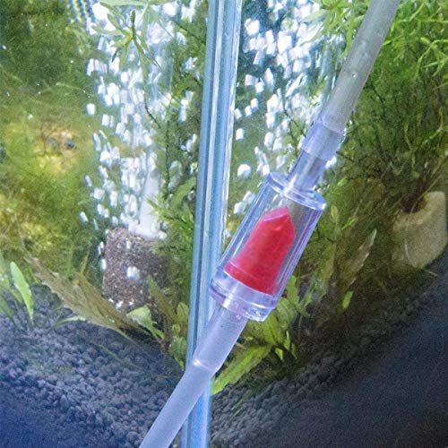 E-outstanding 26ft 3/16 Standard Aquarium Clear Flexible Silicone Airline Tubing with 5PCS Non-Return Check Valve for Fish Tank Air Pump