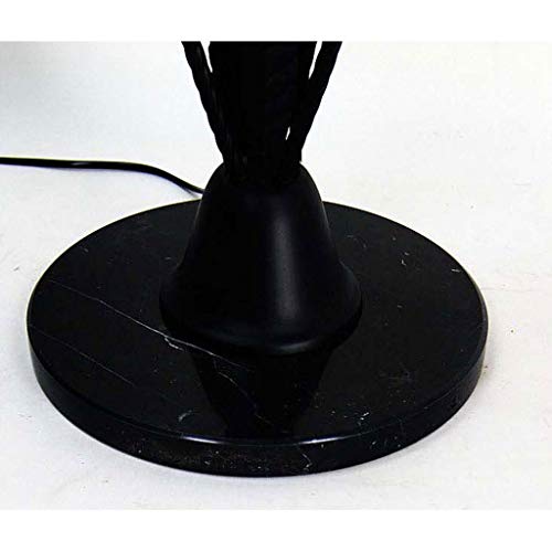 AVEO Floor lamp Modern Simple Floor Lamp Marble Base Glass Lamp Shade Floor Light Bedroom Bedside Lamp Living Room Study Stand Lamp Floor Light (Color : Black, Size : Remote Control Switch)