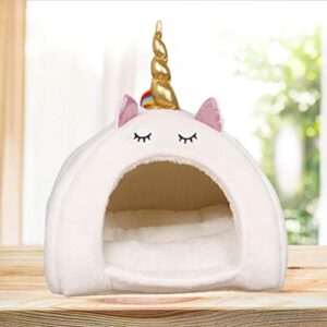 POPETPOP Warm Guinea Pigs Bed Unicorn Small Animal nest Guinea Pig Bed Accessories Cage Toys House Hamster Supplies Habitat Rat