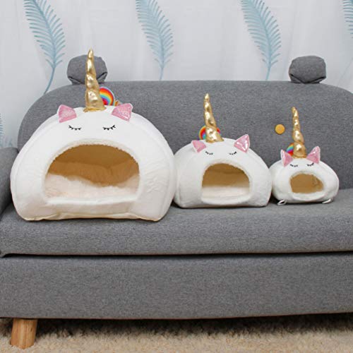 POPETPOP Warm Guinea Pigs Bed Unicorn Small Animal nest Guinea Pig Bed Accessories Cage Toys House Hamster Supplies Habitat Rat