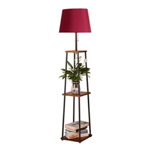 aveo floor lamp table floor lamp display rack bedroom living room simple modern creative nordic bedside standing lamp floor light floor light (color : red)