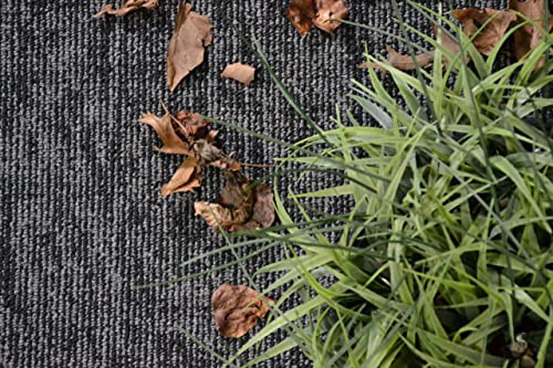 Furnish my Place Modern Indoor/Outdoor Commercial Black Rug, Modern Area Rug, Home Decor Mat, Pet-Friendly Carpet for Living Room, Playroom, Made in USA - 2' x 3' Rectangle