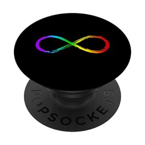 infinity symbol 8 lgbt gay pride rainbow math eternity popsockets swappable popgrip