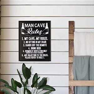 Man Cave Decor - Man Cave Rules sign - Gifts for men who have everything