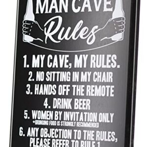 Man Cave Decor - Man Cave Rules sign - Gifts for men who have everything