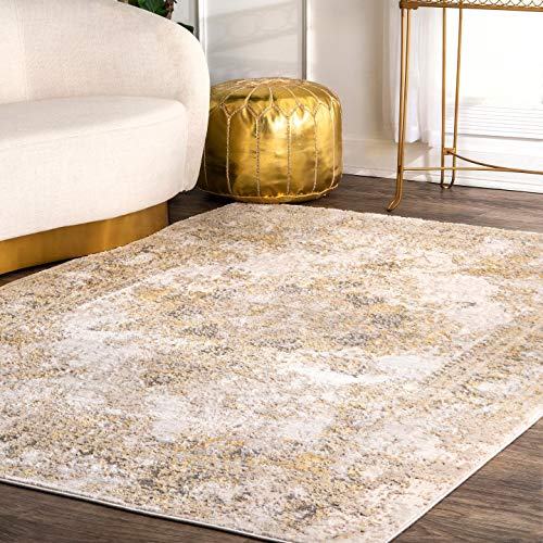 nuLOOM Vintage Medallion Jodee Area Rug, 4' x 6', Gold