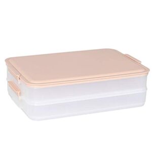 hemoton plastic food storage containers dumpling box food freezer box keep fruits vegetables meat and more kitche fridge freezer (meat meal)