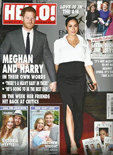 HELLO! MAGAZINE MEGHAN AND HARRY FEBRUARY, 18th 2019 NO. 1571