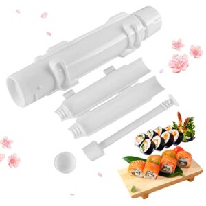 sushi roller bazooka durable camp chef food grade plastic health and safety rice vegetable meat diy machine mold for easy cooking sushi rolls best kitchen tool maker tube utensils for beginner