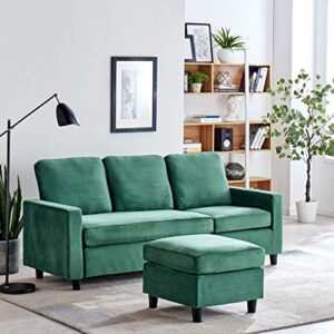 Cherry Tree Furniture Campbell 3-Seater Sofa with Reversible Chaise (Green)