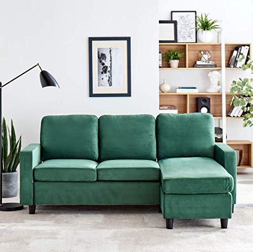 Cherry Tree Furniture Campbell 3-Seater Sofa with Reversible Chaise (Green)