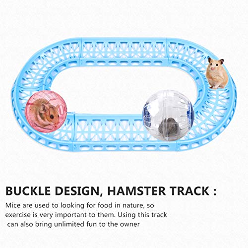 1 Hamster Runway Toy Set Hamster Exercise Toys Track Toy Small Animal Pet Track for Small Pets Hamsters Gerbils Hamster Running Ball Toy Mice Hamster Race Track