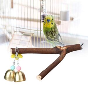 Bird Branches Perch, Natural Wooden Parrot Wood Fork Standing Perch Parrot Chewing Biting Toy Cage Accessories for Parrots, Parakeets Cockatiels, Conures, Macaws, Love Birds, Finches(#2)