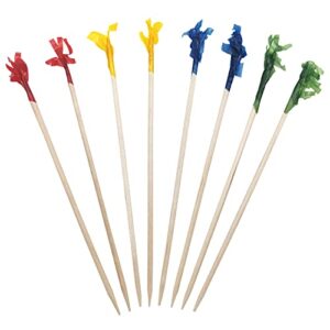 BLUE TOP Wood Frill Picks Toothpicks 4 Inch Pack 1000,Cocktail Party Toothpicks for Fruit,Appetizers,Club Sandwiches,Parties.