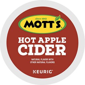 keurig mott's hot apple cider, keurig single serve k-cup pods, flavored k cups, 24 count