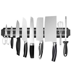 magnetic knife storage strip, knife holder, knife rack, knife strip, kitchen utensil holder, tool holder, multipurpose magnetic knife rack（15 inch ）