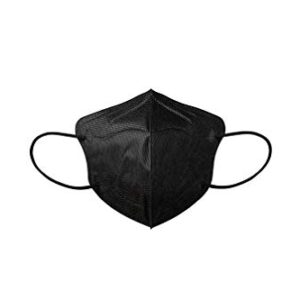 [Pack of 10] KF94 Protective Face Mask In Black, Made In Korea, 4 Ply Filter Cup Dust Mask, Individually Packed, for Adult Men and Women, Breathable and Comfortable Design