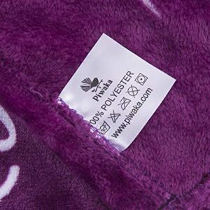 Wonderful Grandma Throw Blanket | Best Grandma Gifts | Wrap Your Grandmother with Love and Inspirational Words | Comfort Grandma Blanket Mothers Day Birthday Gifts for Grandma (Purple, Flannel)