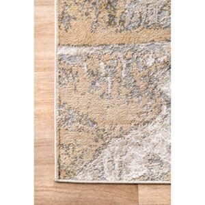 nuLOOM Leora Contemporary Area Rug, 4' x 6', Gold