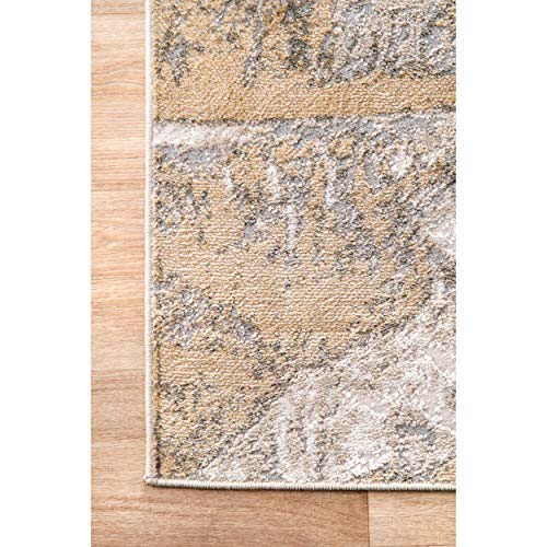 nuLOOM Leora Contemporary Area Rug, 4' x 6', Gold