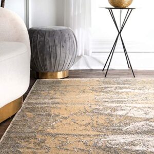 nuLOOM Leora Contemporary Area Rug, 4' x 6', Gold