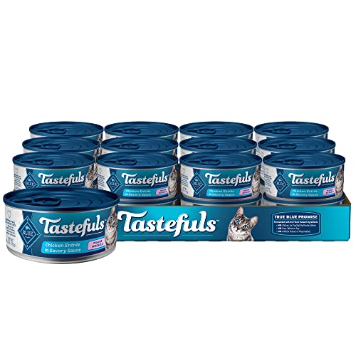 Blue Buffalo Tastefuls Natural Tender Morsels Wet Cat Food, Chicken Entrée 5.5-oz cans (Pack of 24)