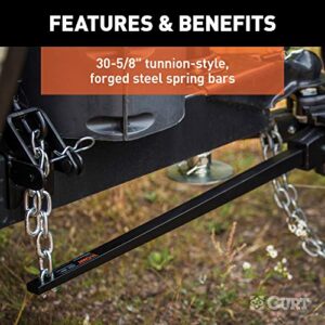 CURT 17352 Deep Drop Trunnion Weight Distribution Hitch, Up to 10K, 2-Inch Shank