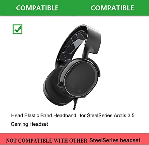 defean Arctis 3 Arctis 5 Repair Parts Suit Replacement Ear Pad and Headband Pad Compatible with Arctis 3, Arctis 5 Headset