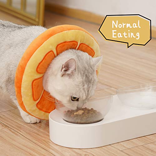 ANWA Adjustable Cat Cone Collar Soft, Cute Cat Recovery Collar, Cat Cones After Surgery for Kittens
