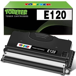 tobeter remanufactured toner cartridge e120 replacement for lexmark e120 12015sa 12035sa for lexmark e120 e120n laser printer (black, 1 pack high yield, 2,000 pages)