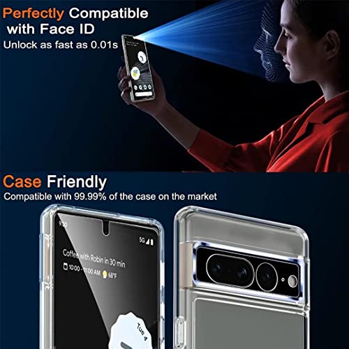 Milomdoi [3+3 Pack] For Google Pixel 7 Pro Screen Protector [Not Glass] 3 Pack Flexible TPU film Accessories With 3 Pack tempered glass camera Lens Protector fingerprint compatible case friendly 5G