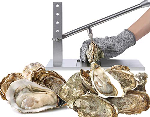 ROPTO Oyster Clam Opener Machine Tool Oyster Shucker Tool Set - Oyster Shucking Knife Board Seafood Opener Tool Set