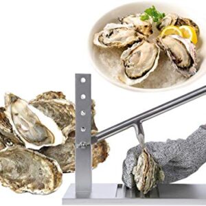 ROPTO Oyster Clam Opener Machine Tool Oyster Shucker Tool Set - Oyster Shucking Knife Board Seafood Opener Tool Set