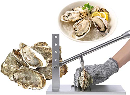 ROPTO Oyster Clam Opener Machine Tool Oyster Shucker Tool Set - Oyster Shucking Knife Board Seafood Opener Tool Set