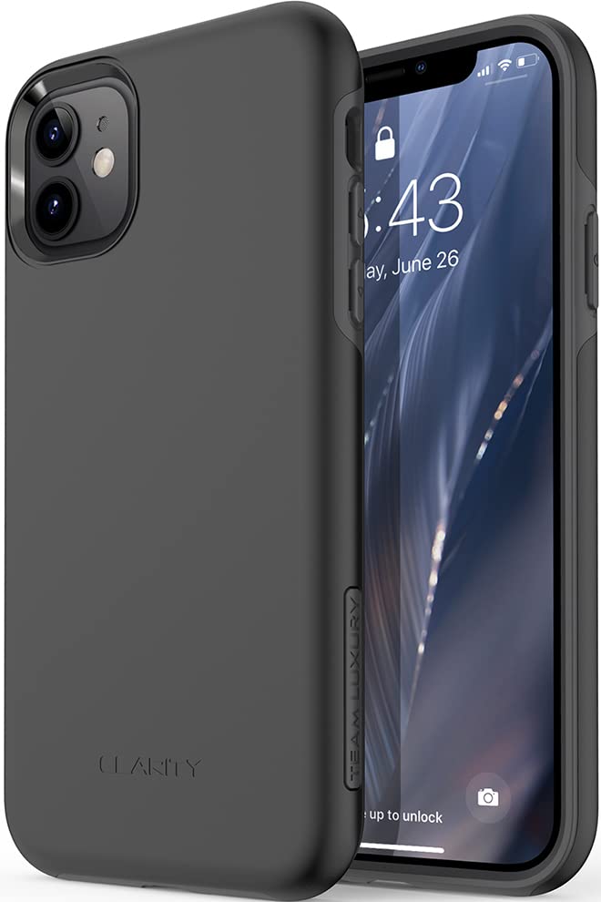 TEAM LUXURY Designed for iPhone 11 Case, Black [Ultra Impact Resist] [Anti-Scratch] Shockproof Protective Case for iPhone 11 Phone Case Cover (6.1”), (Black)