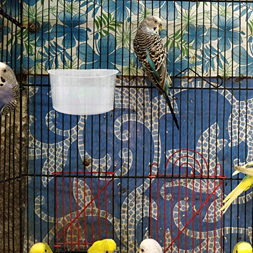 balacoo 12pcs Bird Water Hanging Cups Bird Food Water Bowls Clear Plastic for Bird Parrot Cage Feed Cup Food Container Supplies