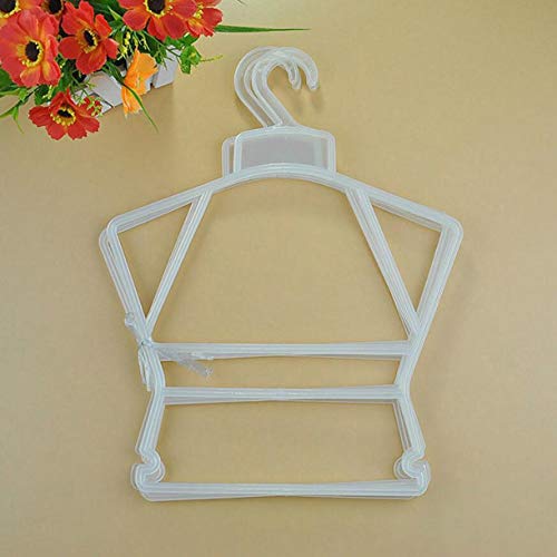 WellieSTR Economy White Children's Plastic Clothing Hanger Infant Frame Hangers - Pack of 10 - Size: S