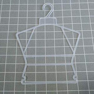 WellieSTR Economy White Children's Plastic Clothing Hanger Infant Frame Hangers - Pack of 10 - Size: S