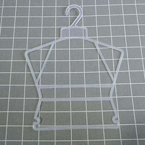 WellieSTR Economy White Children's Plastic Clothing Hanger Infant Frame Hangers - Pack of 10 - Size: S