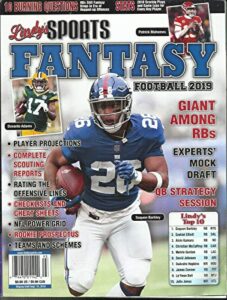 lindy's sport fantasy football, 2019 volume, 19 giant among rbs
